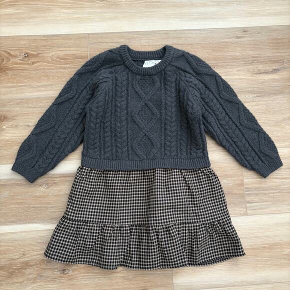 Zara Girl’s Knit Long Sleeve Dress 6